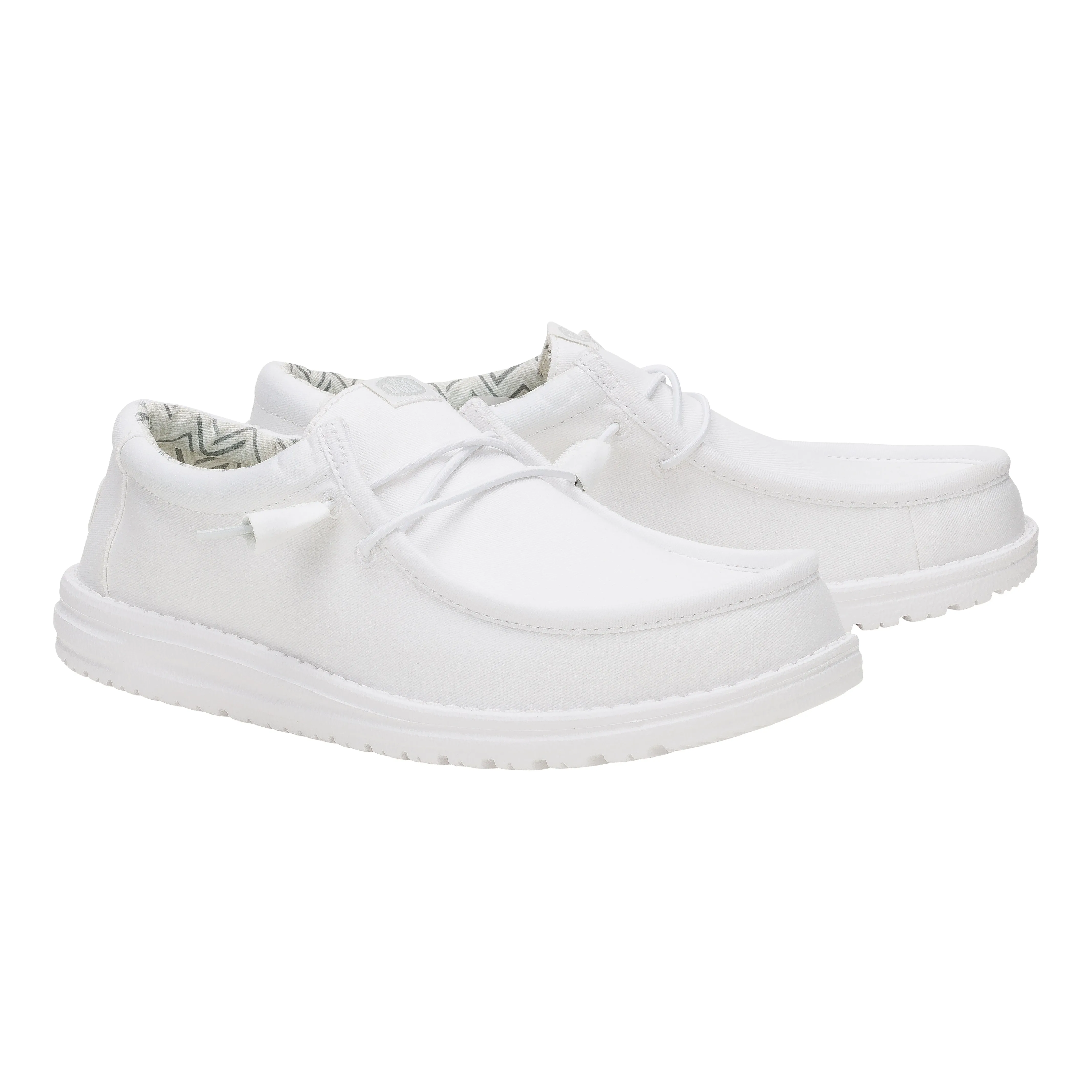 Wally Stretch Canvas - White/White Ghillie Lace Up Shoes