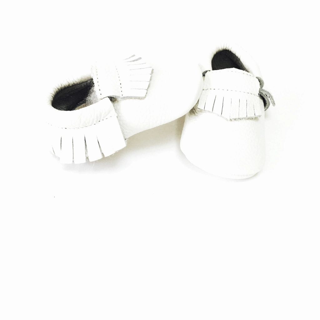 Knee High Pointed Toe Boots Classic Fringe Moccasins - Dove