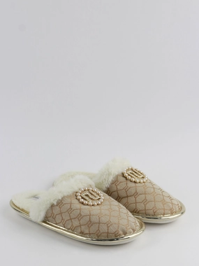 Slippers For Heel Spur Kids Girl Textile Faux Fur Slippers,Beige