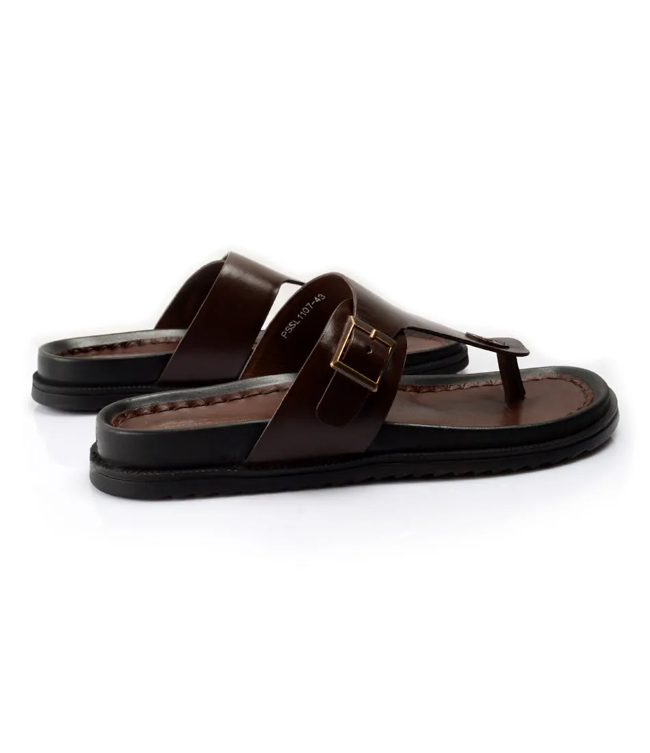 By Burree Slippers Palermo Leather Slippers - Brown