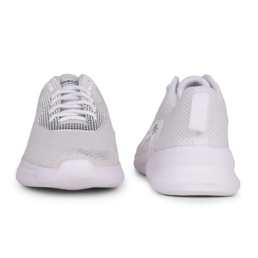 Journey Run Road Running Shoes Force 10 By Liberty Men ZURIK-EB White Sports Lacing Shoes