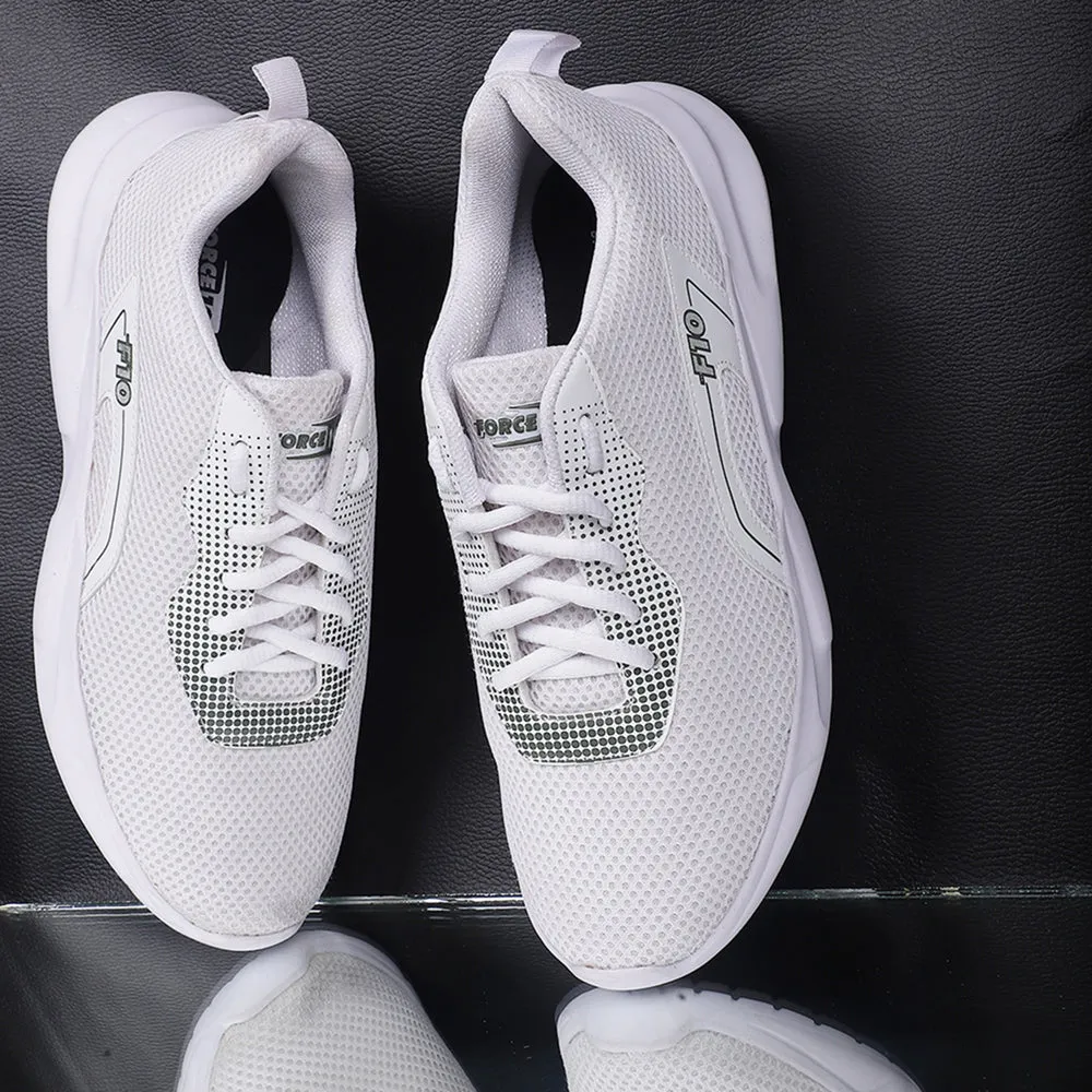 Force 10 By Liberty Men ZURIK-EB White Sports Lacing Shoes Best Trail Running And Hiking Shoes