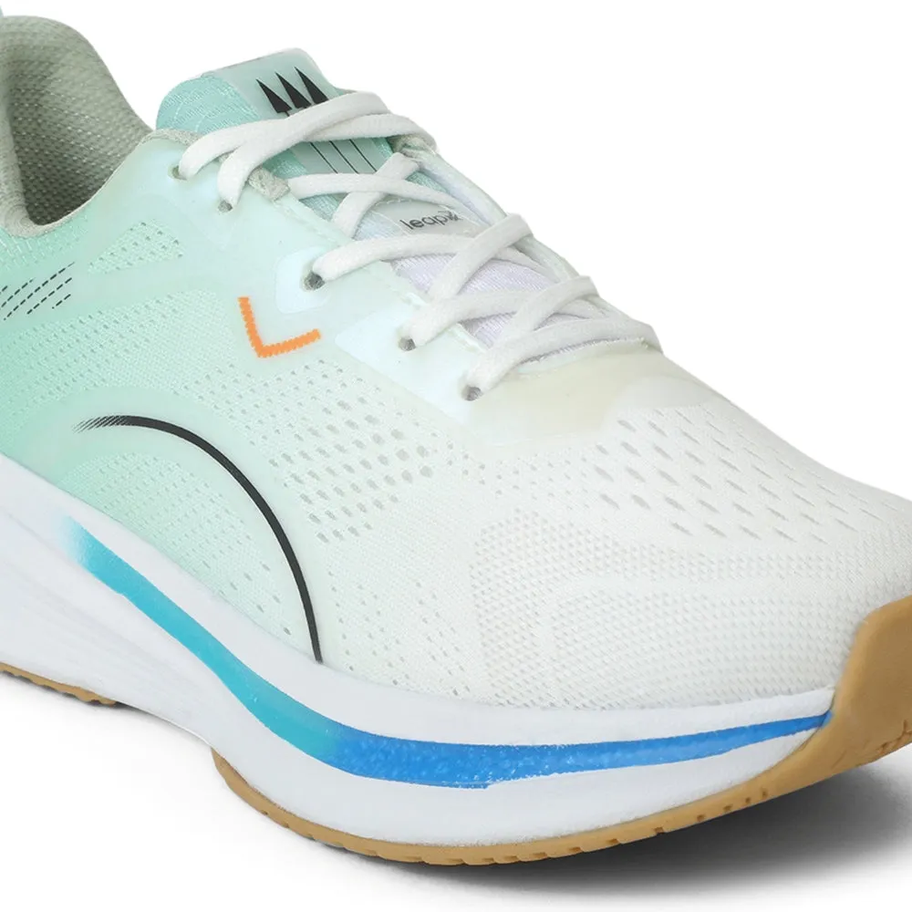 Leap7x Sea Green Sports Lacing Running Shoes For Men PACIFIC-1E By Liberty Best Waterproof Trail Running Shoes