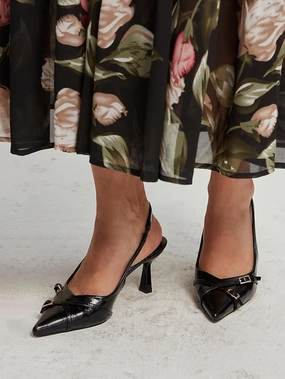 New Balance Brown 530 Slingback with Heels Elegant Toe Pointed Black Women's