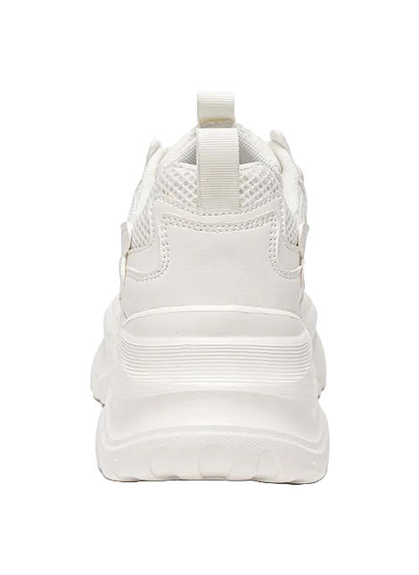 Go Walk 5 Slip-on Casual Walking Shoe Warrior Abrasion Resistant, Breathable, Lightweight, Height Increasing Low top Chunky Sneakers Women's Beige