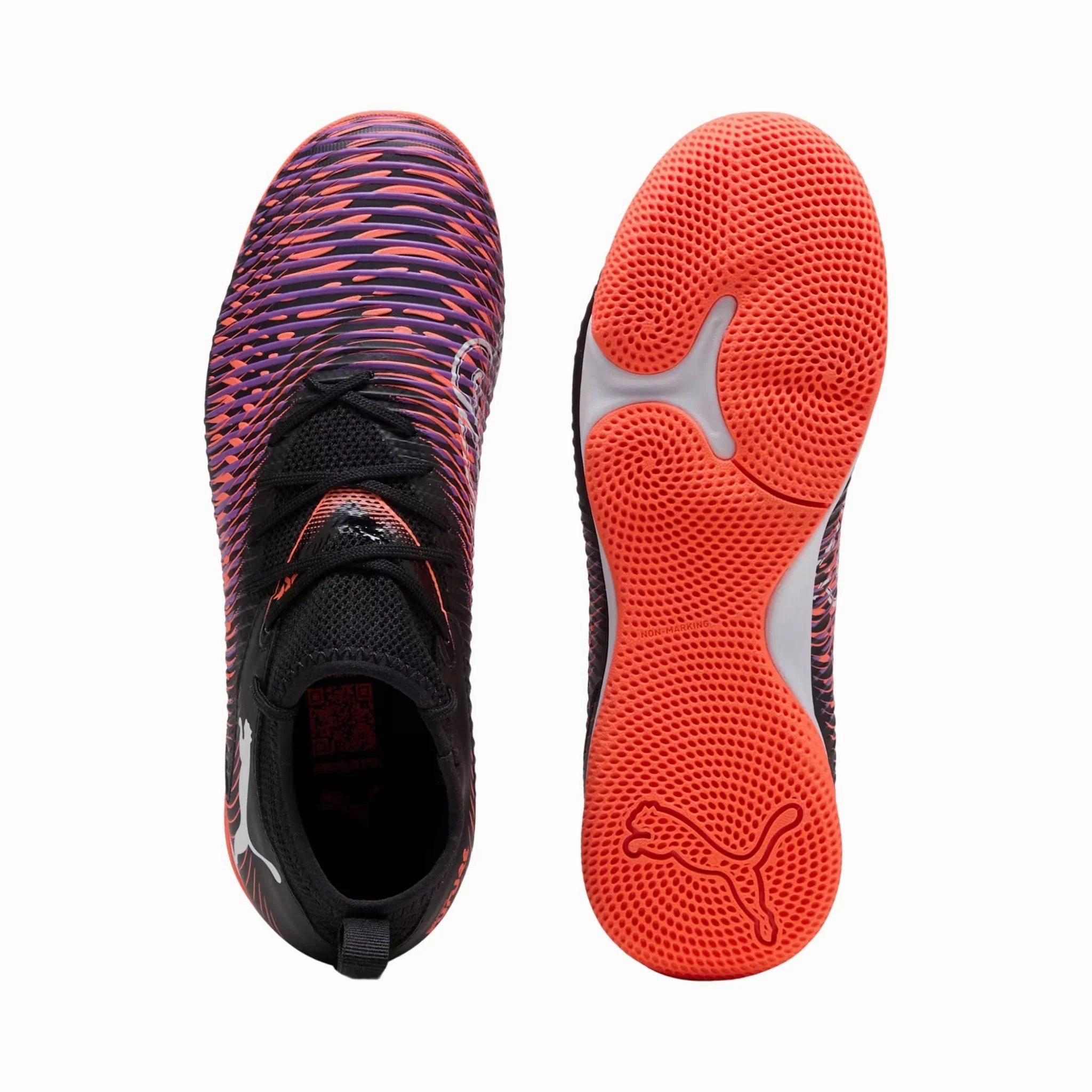 Future 8 Match  Mid-Cut Junior Indoor Soccer Shoes Puma F1 Mercedes Shoes