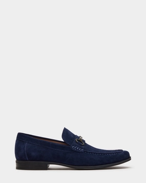 GADDIS NAVY SUEDE - SM REBOOTED Slacks With Loafers