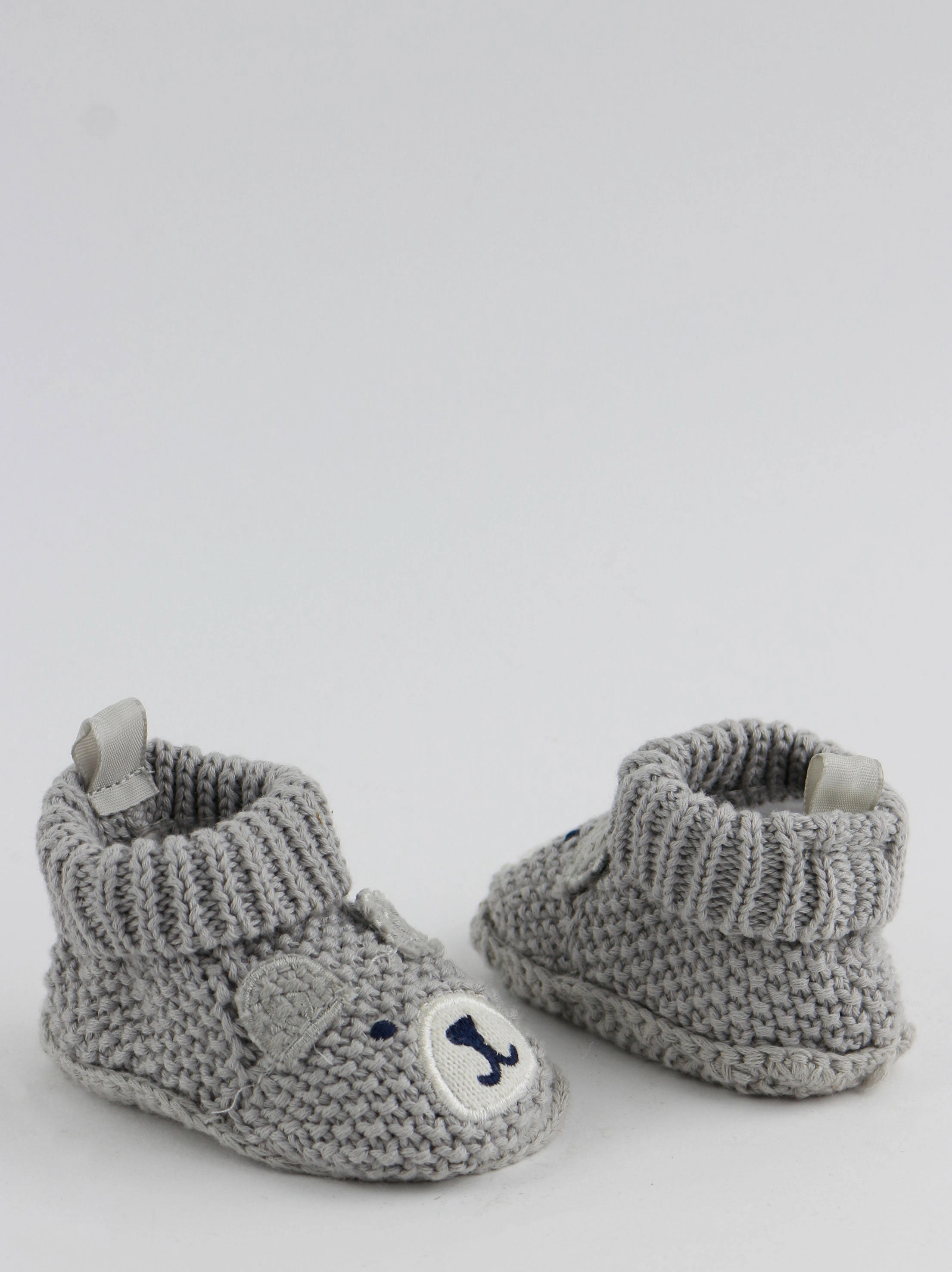 Dream Of Slippers Kids Boy Knitted Bear Slippers,Grey
