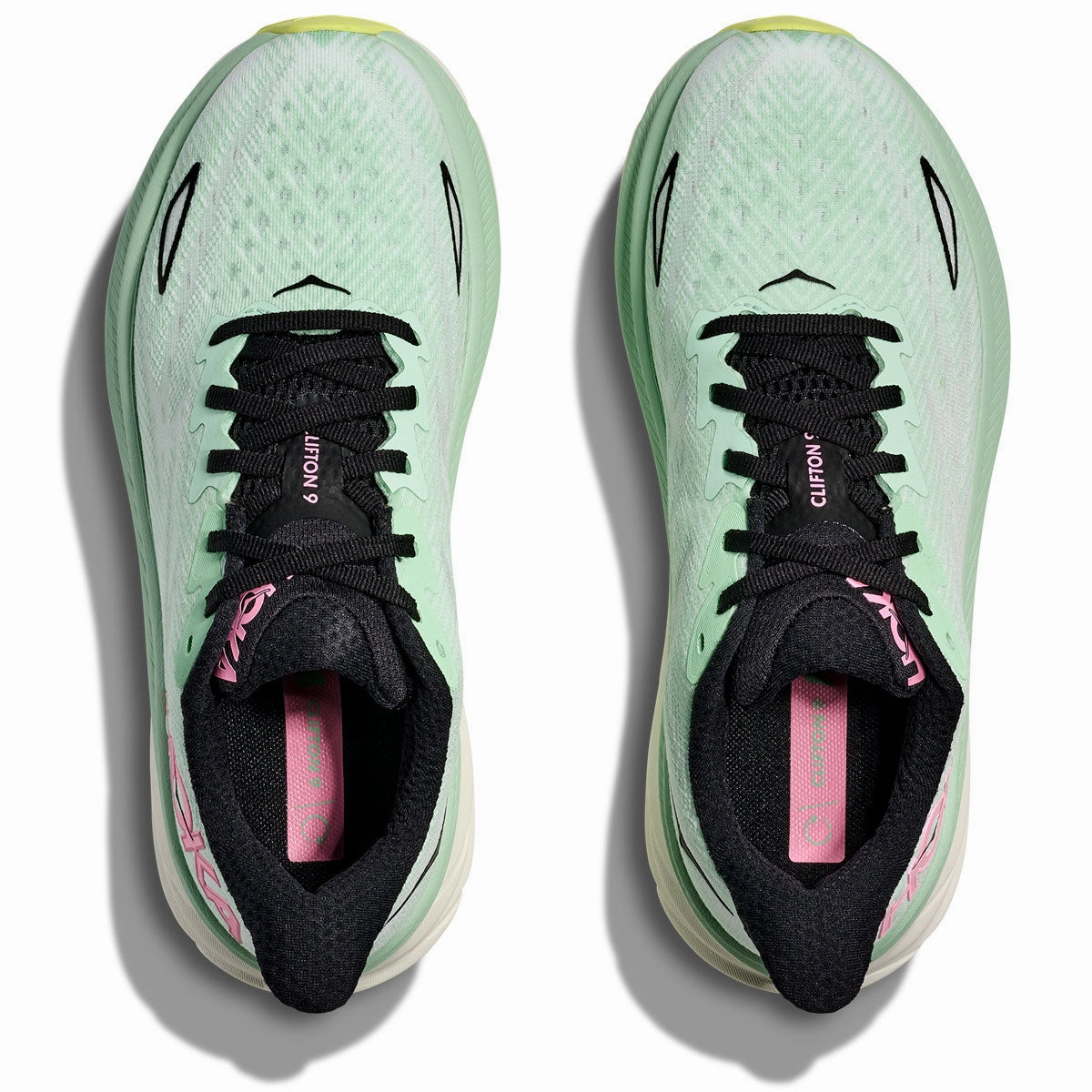Hoka Clifton 9 Running Shoes - Womens - Mint Fluorite/Snow Melt Review On Shoes