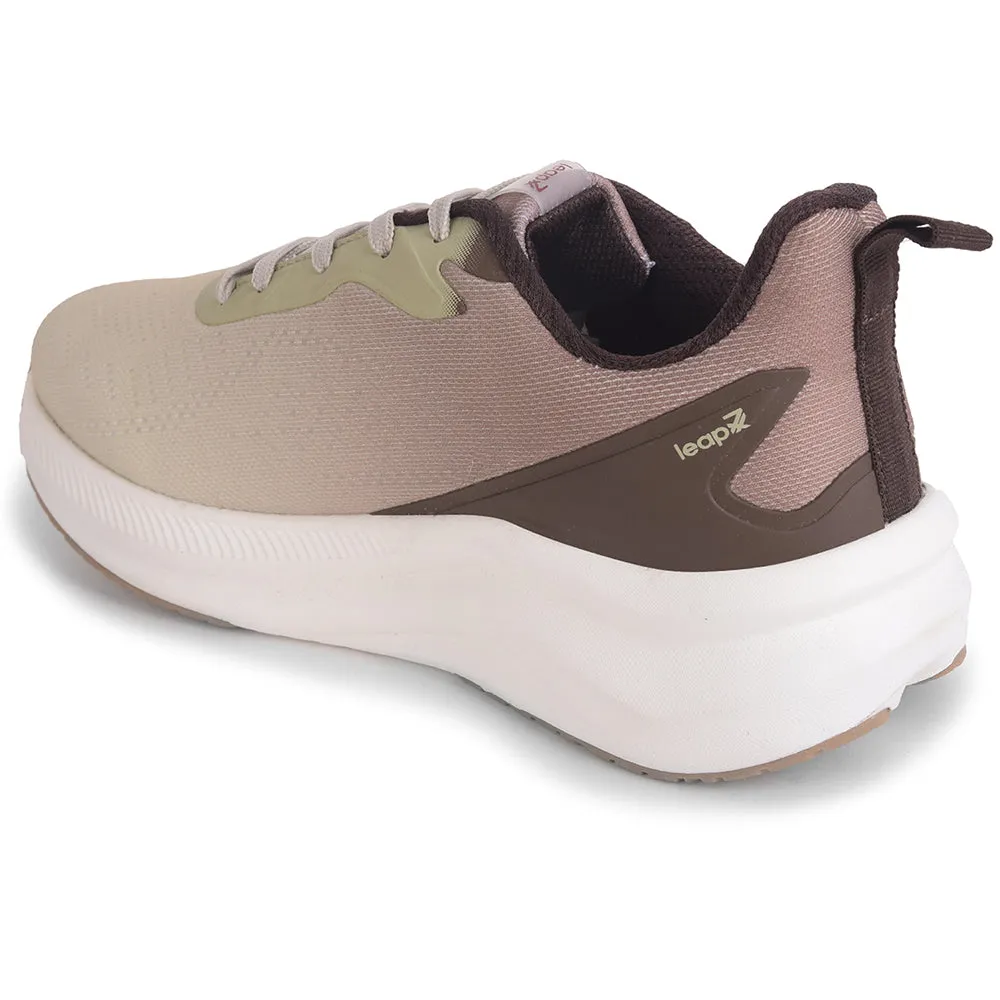 Leap7x Beige Sports Lacing Running Shoes For Men EVERSTAR1E By Liberty Best Running Shoes For Shin Pain