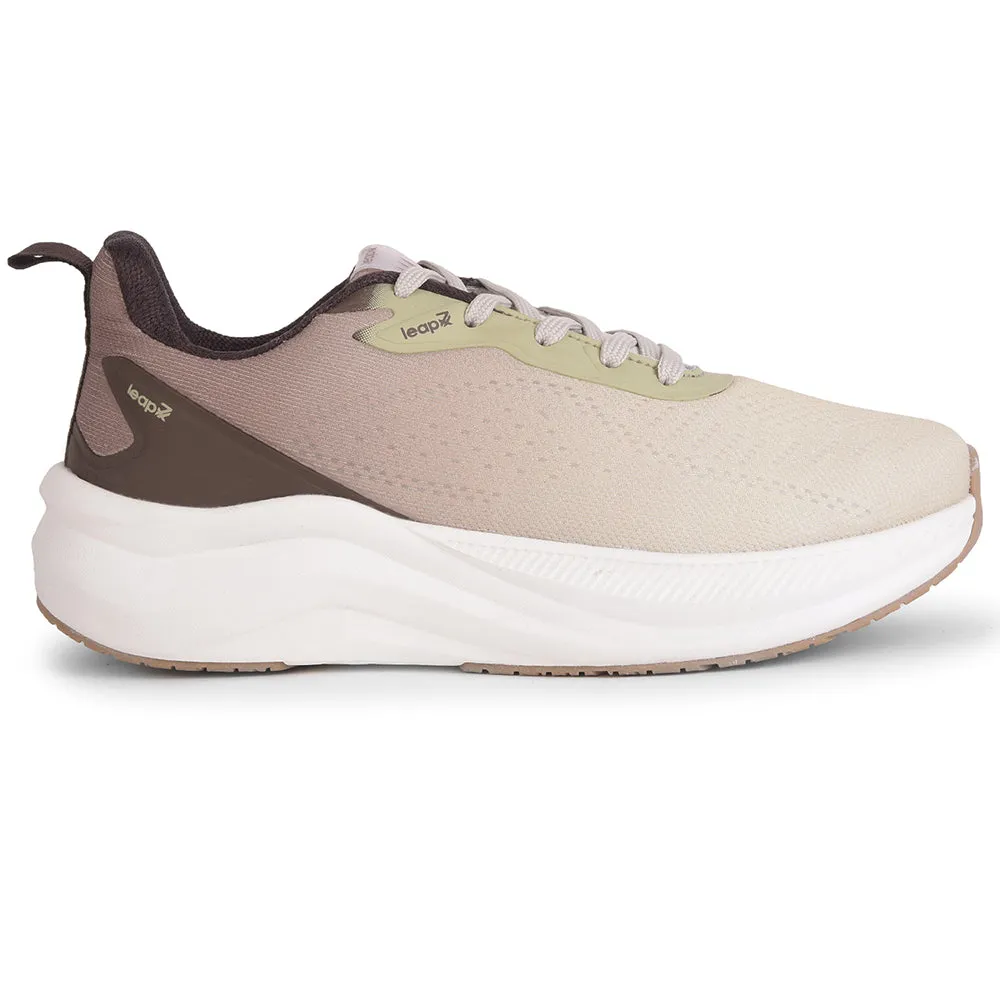 Leap7x Beige Sports Lacing Running Shoes For Men EVERSTAR1E By Liberty Good Inexpensive Running Shoes