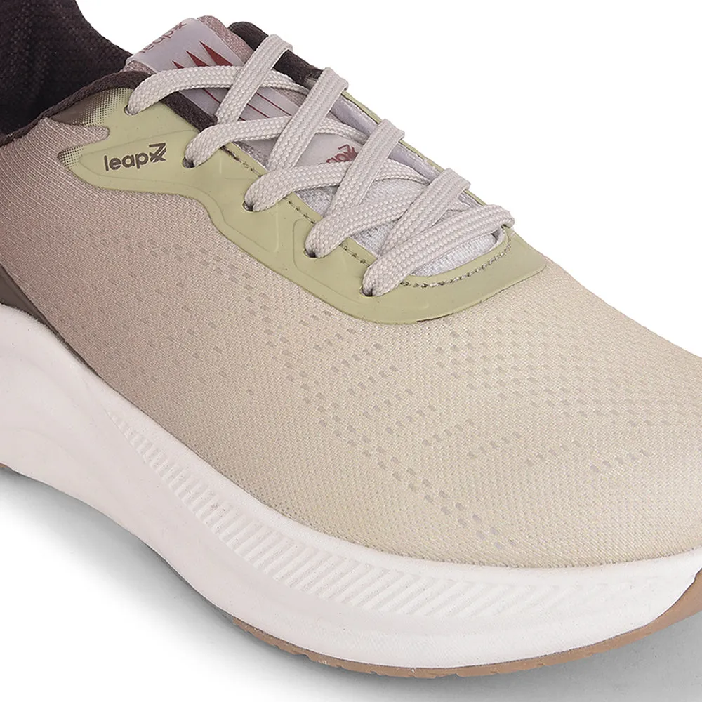 Leap7x Beige Sports Lacing Running Shoes For Men EVERSTAR1E By Liberty How To Get Running Shoes In Fire Red