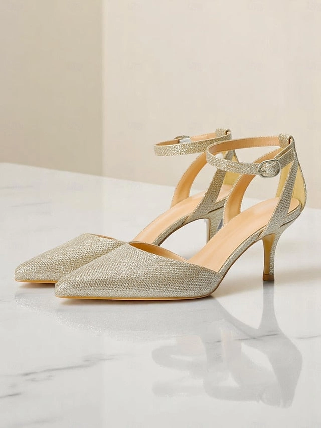 Gold Women's Ankle Glitter Strap Heels Grey Pink New Balance 574