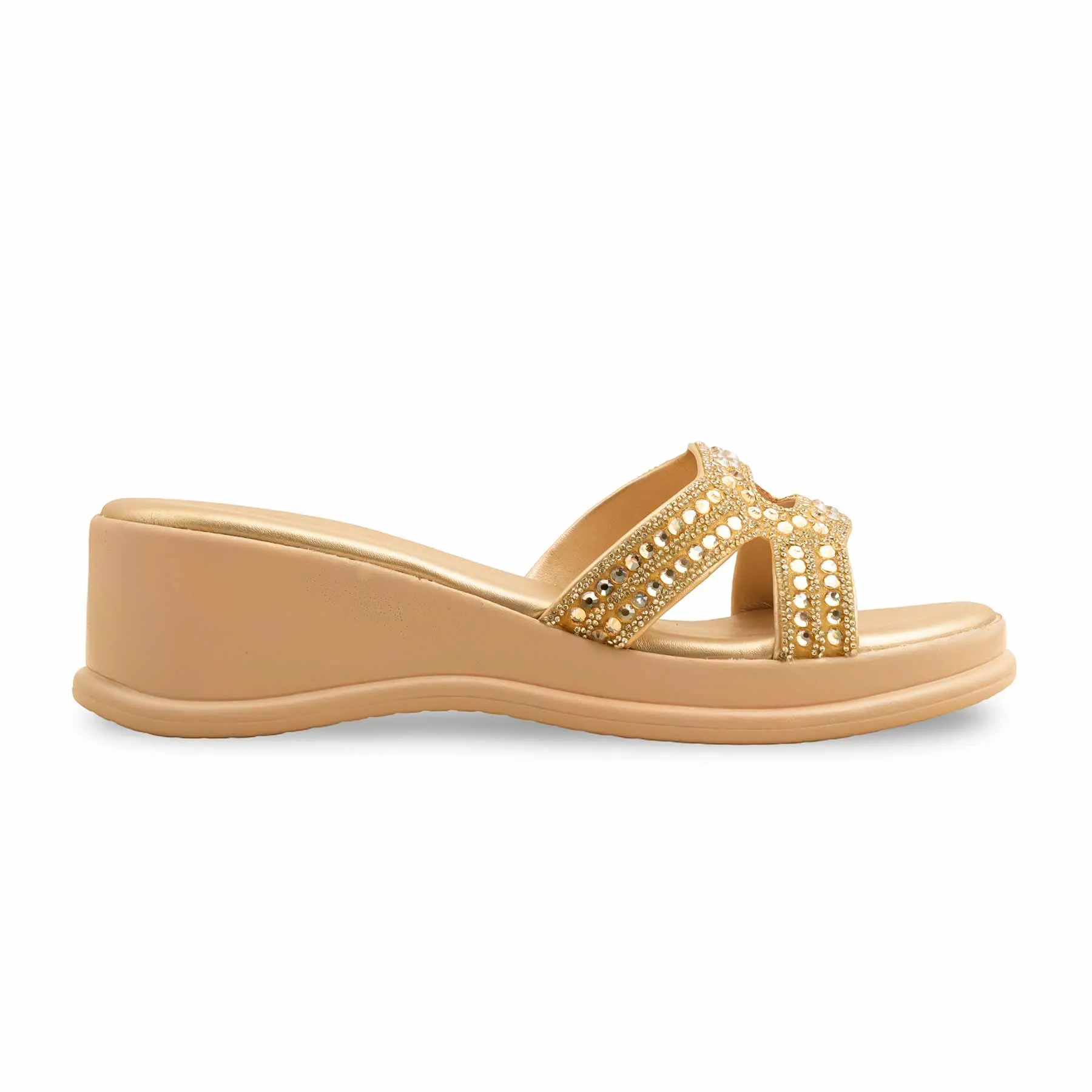 Golden Formal Slipper PU0531
