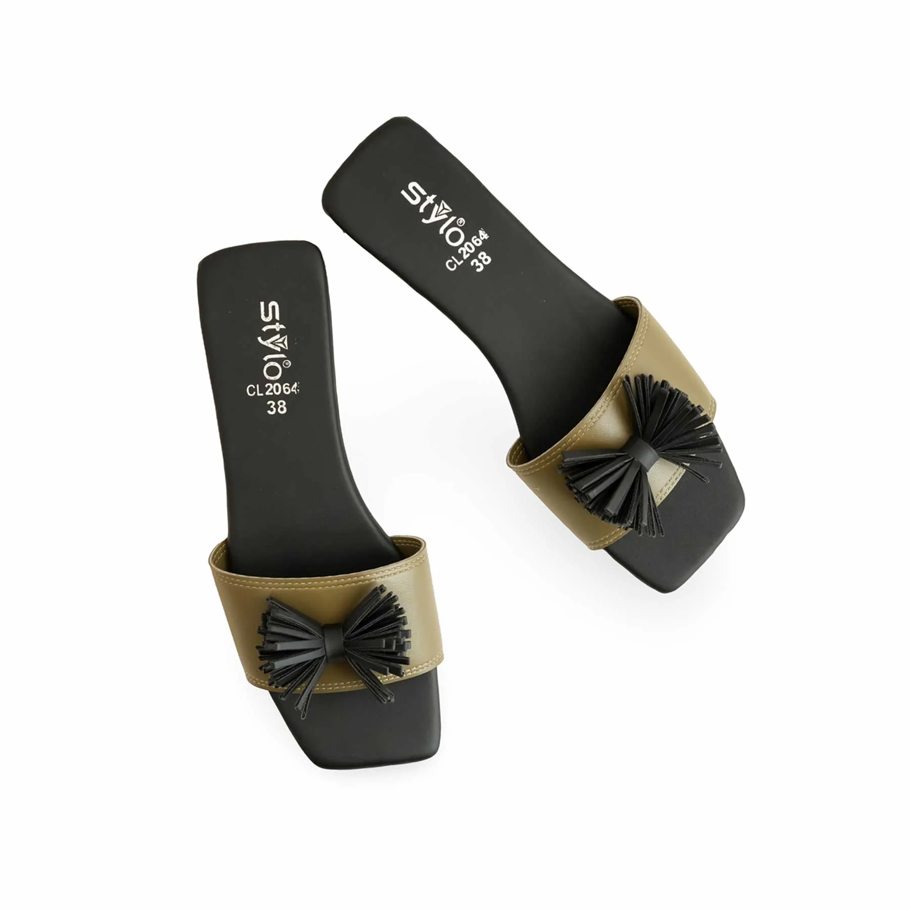 Comfy Slides Green Casual Slipper For Ladies CL2064