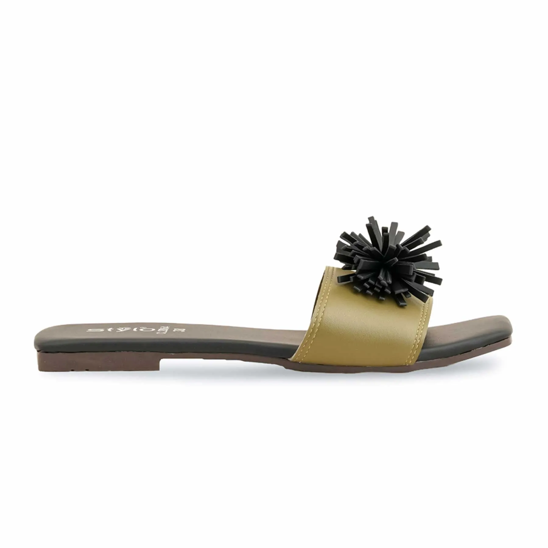 Green Casual Slipper For Ladies CL2064