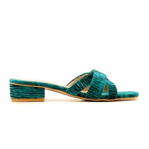 Felted Slippers Knitting Pattern Green Formal Slipper FR8392