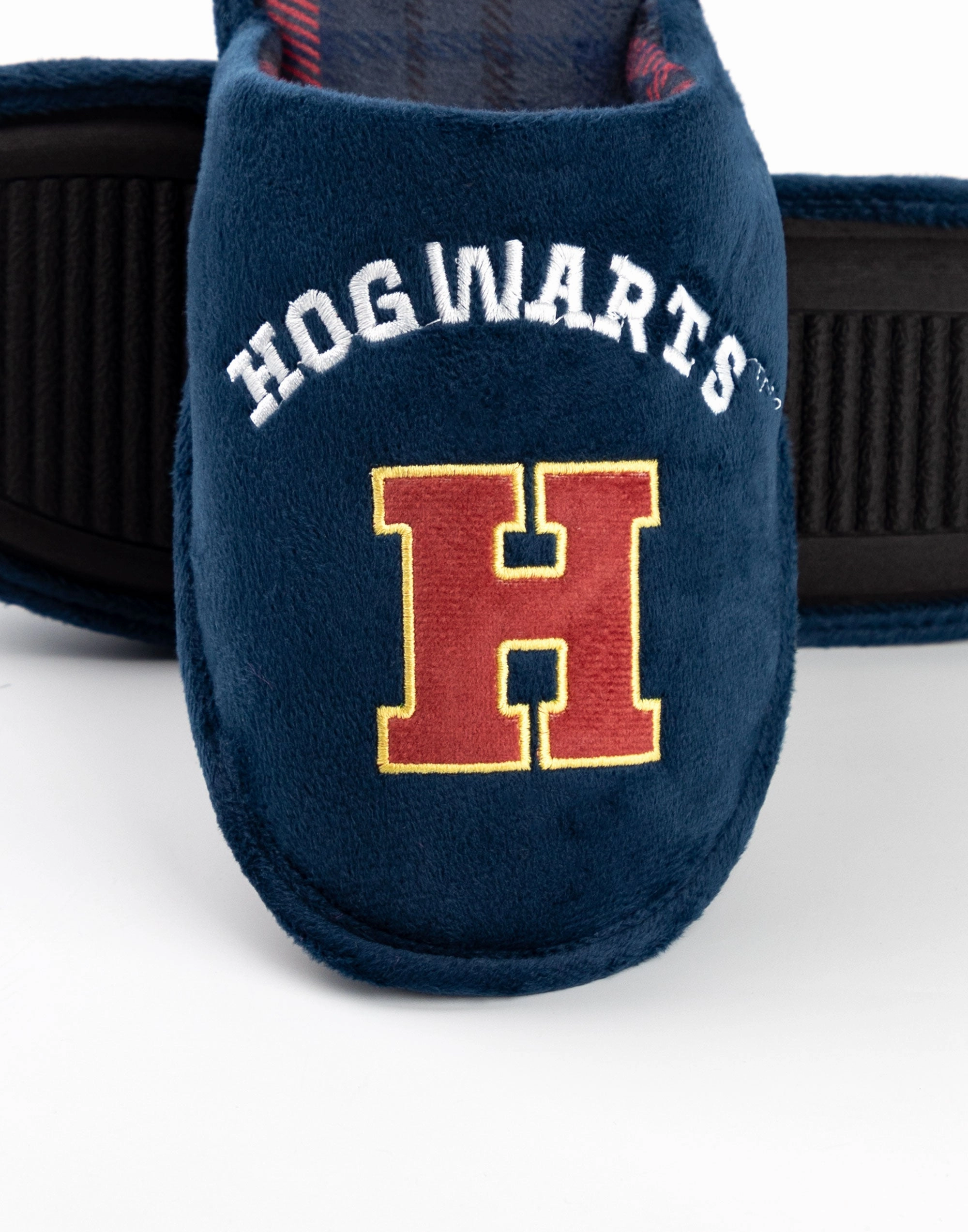 Harry Potter Hogwarts Mens Blue Mule Slippers Embroidered Slippers