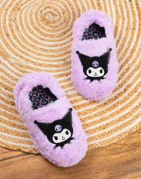 Hello Kitty Kuromi Girls Purple Slip On Loafer Slippers Isotoner Slippers