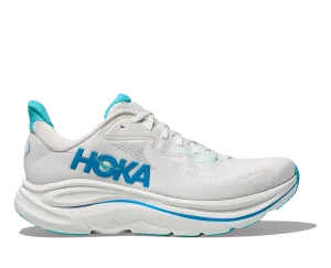 HOKA Men's Clifton 10 - WHITE / SKYWARD BLUE (Wide) Split Toe Shoes Running