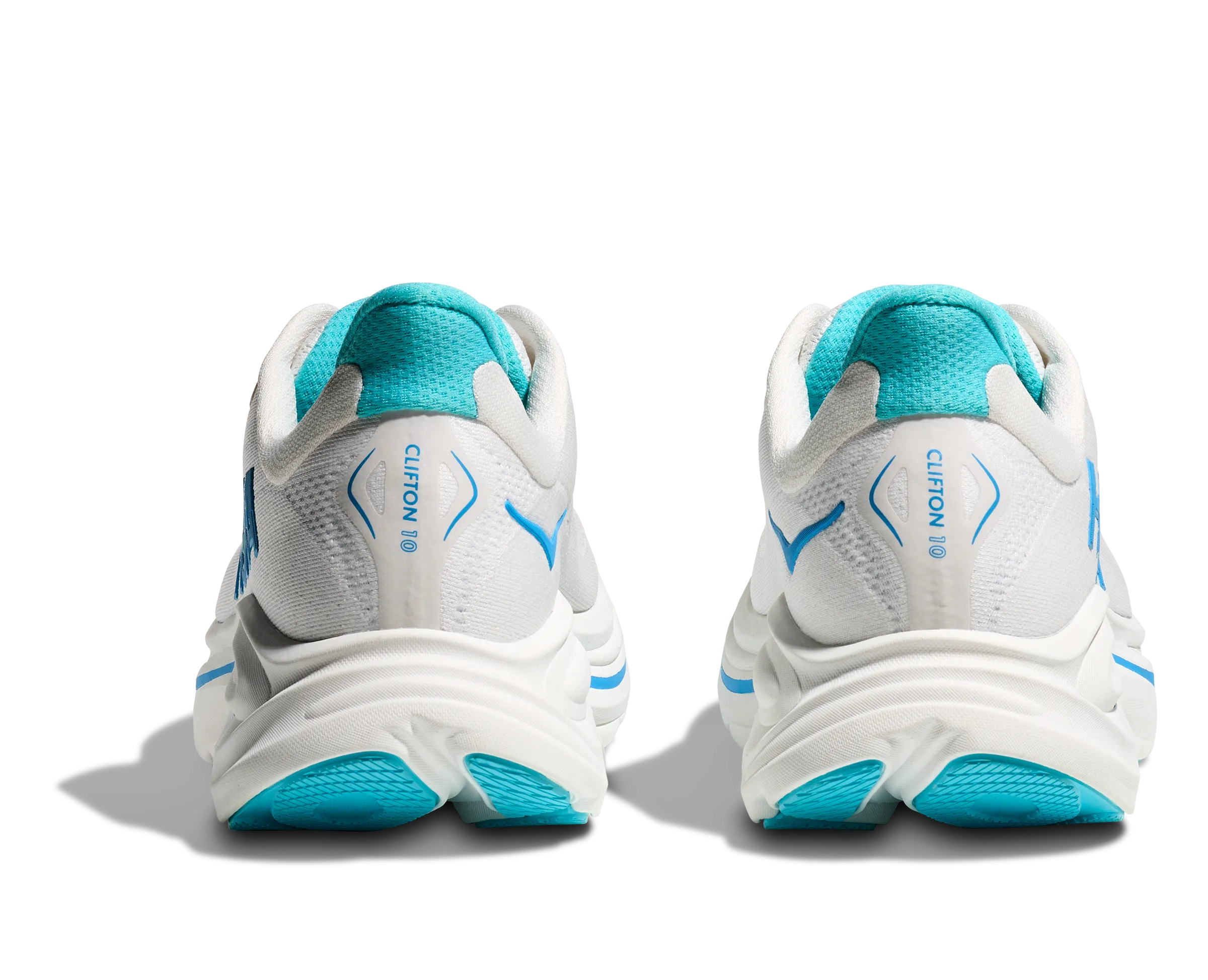 Endorphin Pro 4 Running Shoes HOKA Men's Clifton 10 - WHITE / SKYWARD BLUE (Wide)