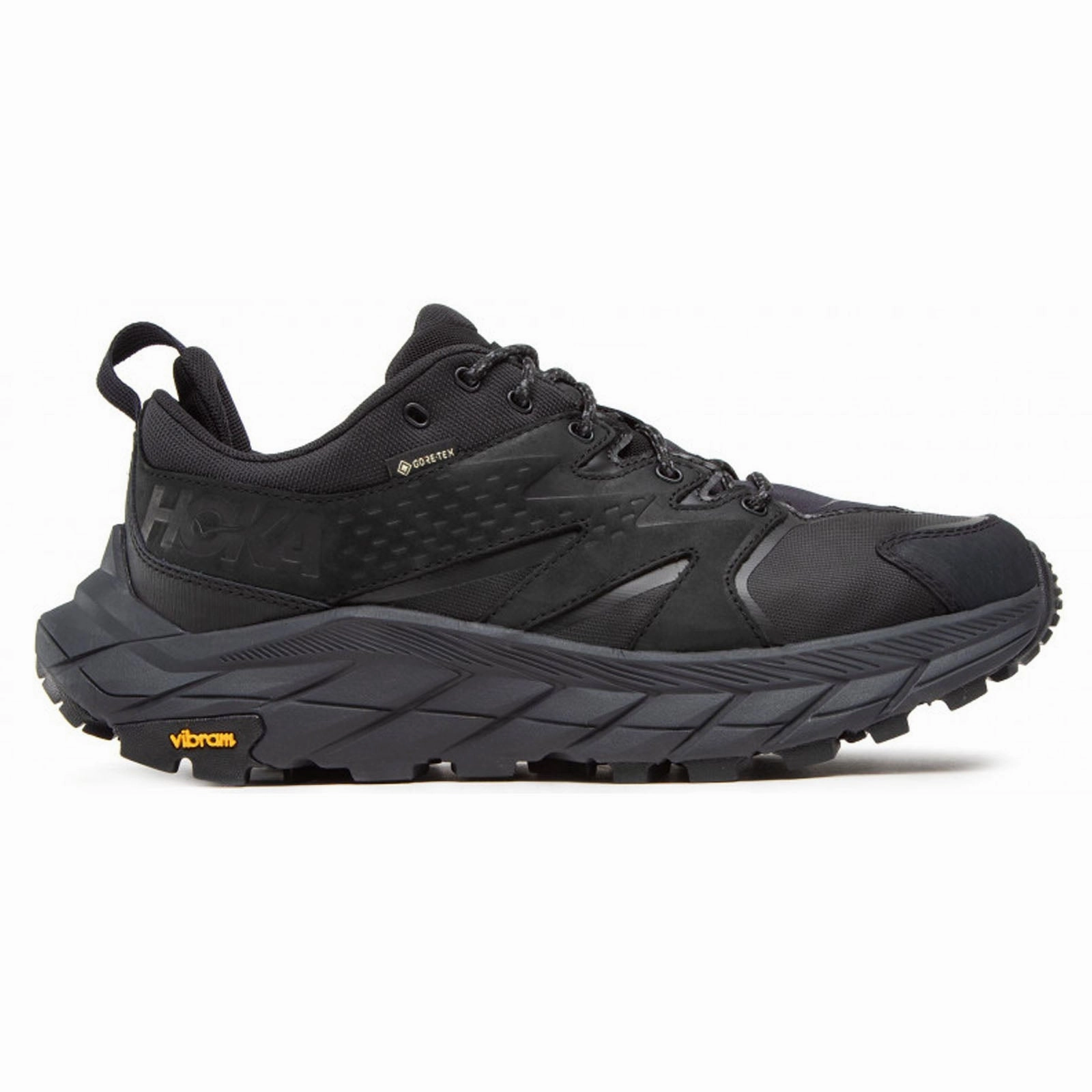 Best Shoes For Walking On Concrete Hoka Anacapa Low GTX Nubuck Textile Women's Black Black Low Top Trainers - UK 8 - US 9.5 Women - EU 42