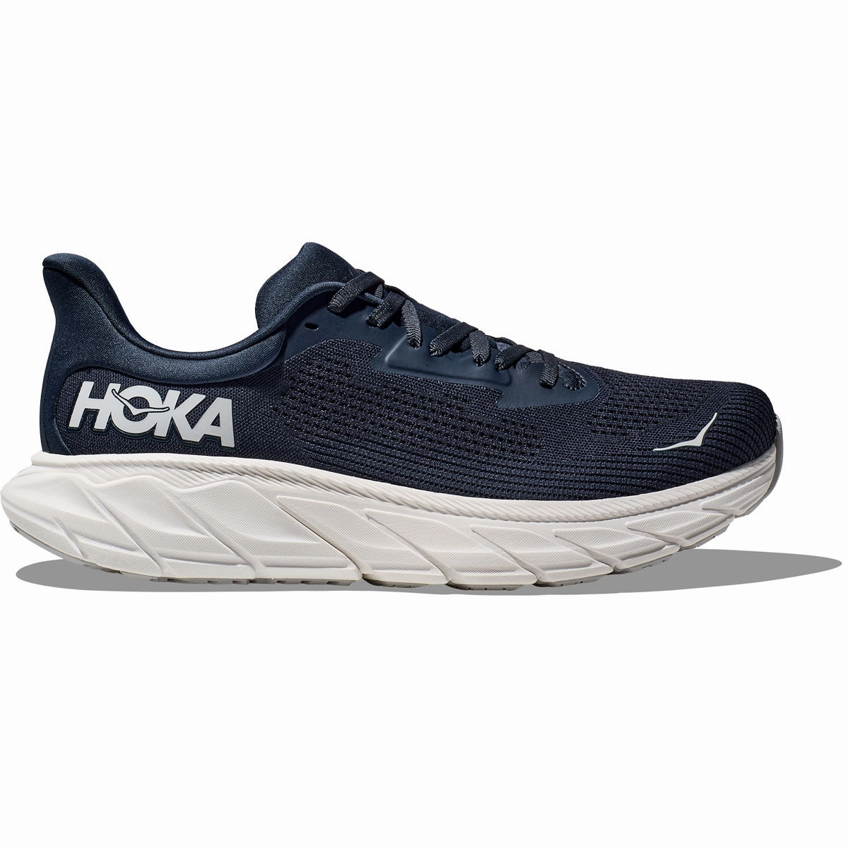 Hoka Arahi 7 Wide Fit Running Shoes - Mens - Outer Space/White Shoes Suede