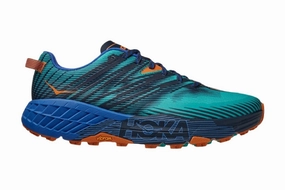 Men's Hoka Speedgoat 4, Atlantis/Dazzling Blue, 11.5 D Medium Cloud Vs Shoes
