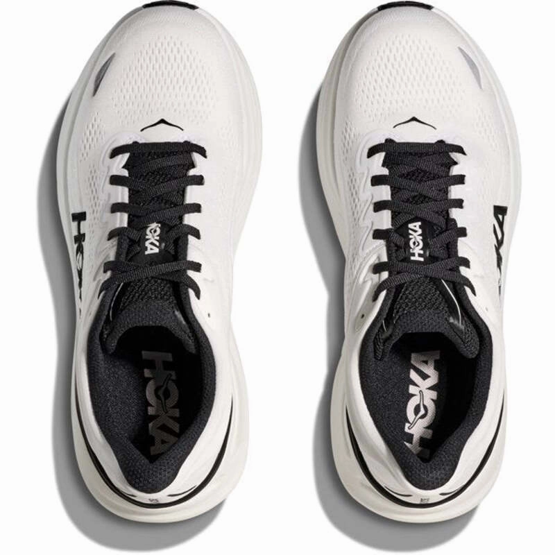 Hoka One One Bondi 9 White Black Best Shoes For Comfort