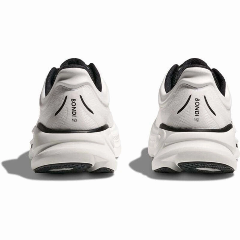 Hoka One One Bondi 9 White Black Shoes For Work