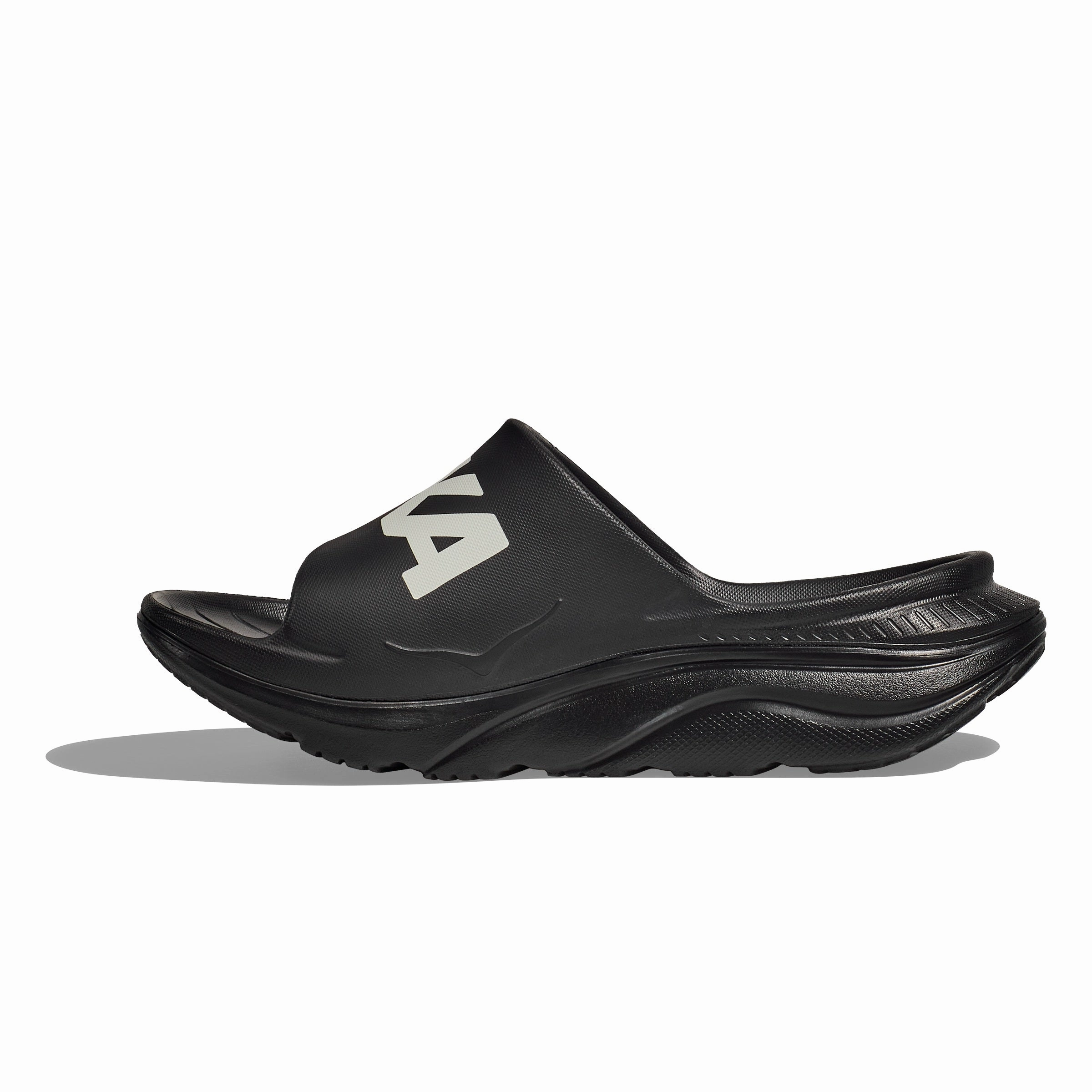Hoka Ora Athletic Slide | Black / White | Unisex Best Inserts For Shoes
