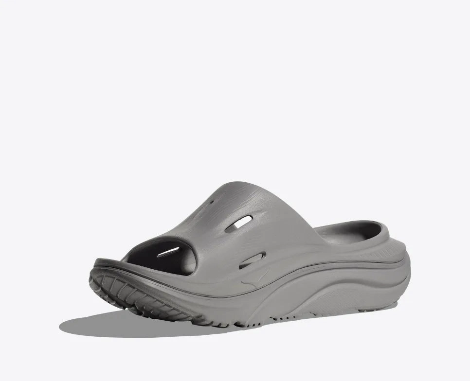HOKA ORA RECOVERY SLIDE - GREY / GREY Las Vegas Outlet