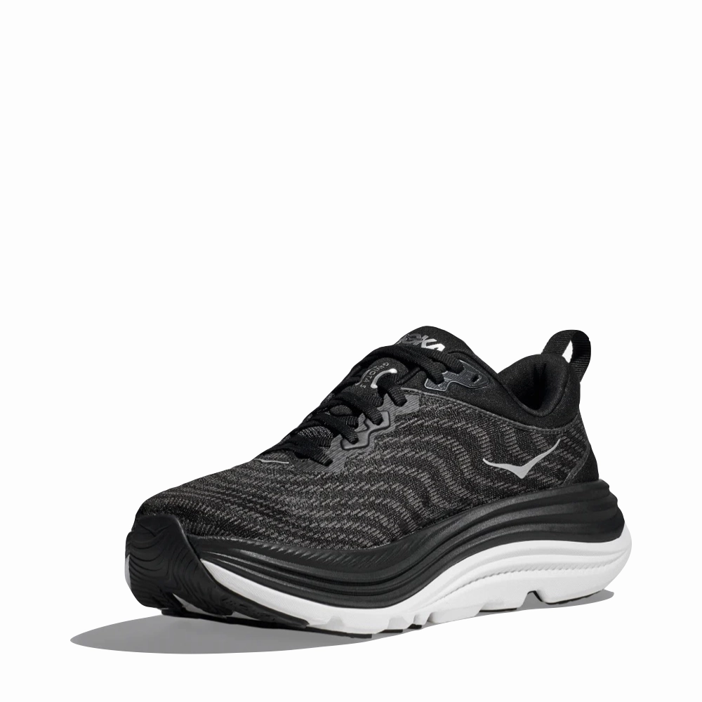 Hoka Men's Gaviota 5 Running Sneaker in Black/White Shoes Arahi 7