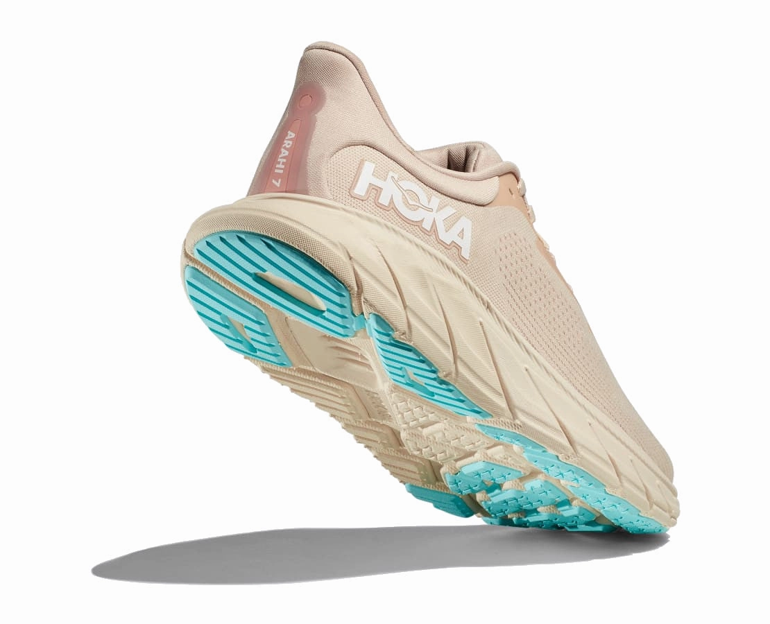 Hoka Women's Arahi 7 Sneaker - Vanilla/Cream Best Shoes For Running On Concrete