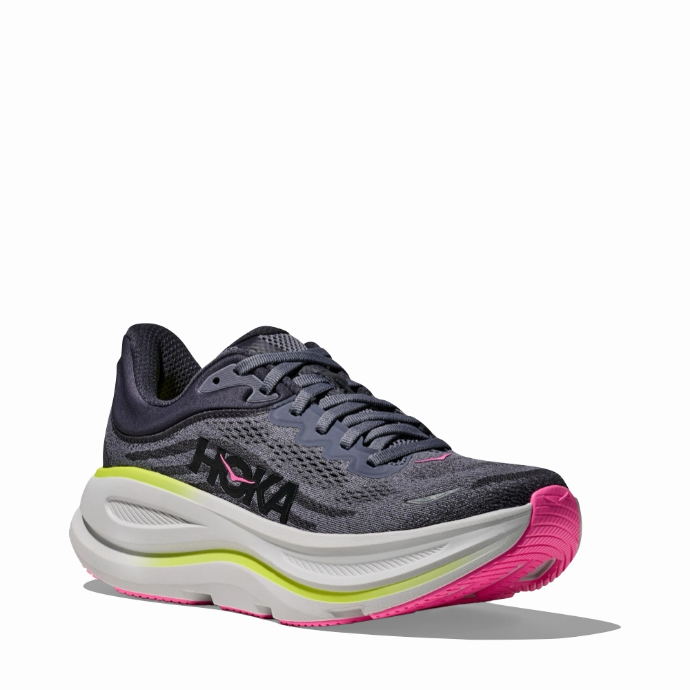 Shoes Aventura Hoka Women's Bondi 9 Sneaker in Charcoal Grey/Grey Skies