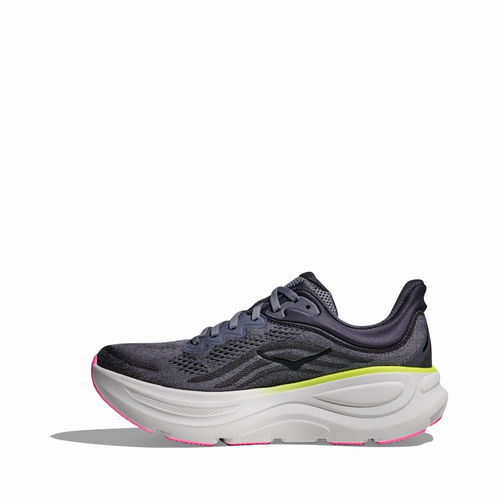 Hoka Women's Bondi 9 Sneaker in Charcoal Grey/Grey Skies Most Comfortable