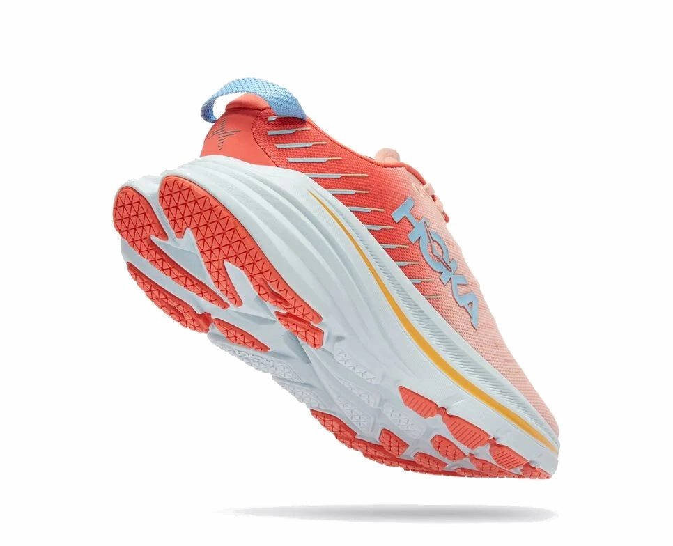 Hoka Women's Bondi X - Camellia Peach Parfait Shoes For Flat Feet Running