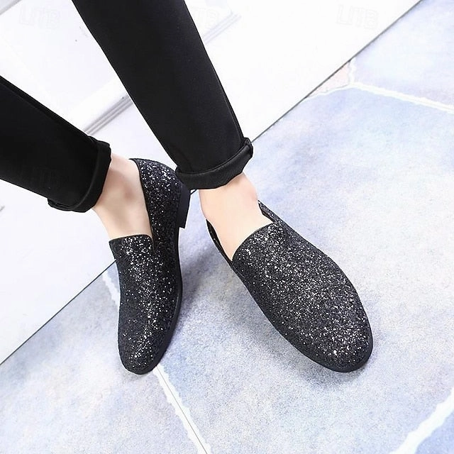 Slip Glitter Red - Loafers On Men's Jeans And Loafers