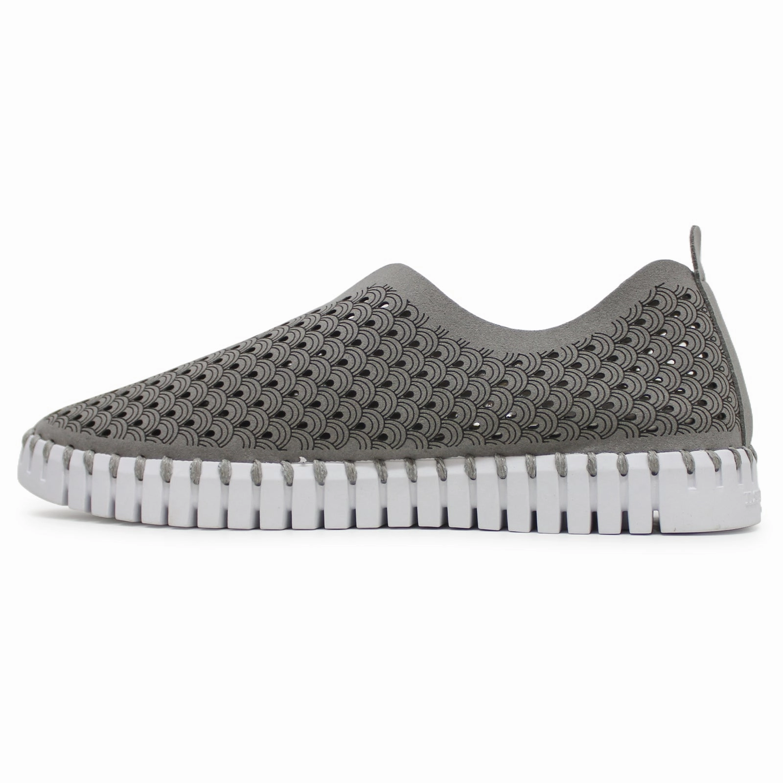 Ilse Jacobsen Tulip 139 Textile Women's Grey Slip On Shoes Slingback Loafers