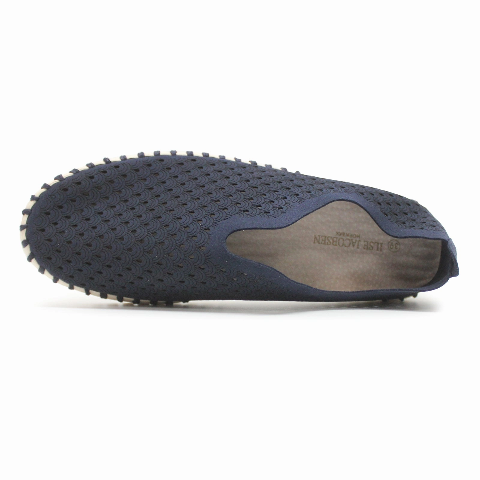 Ilse Jacobsen Tulip 3275 Textile Women's Dark Indigo Slip On Shoes Loafers Made In Italy