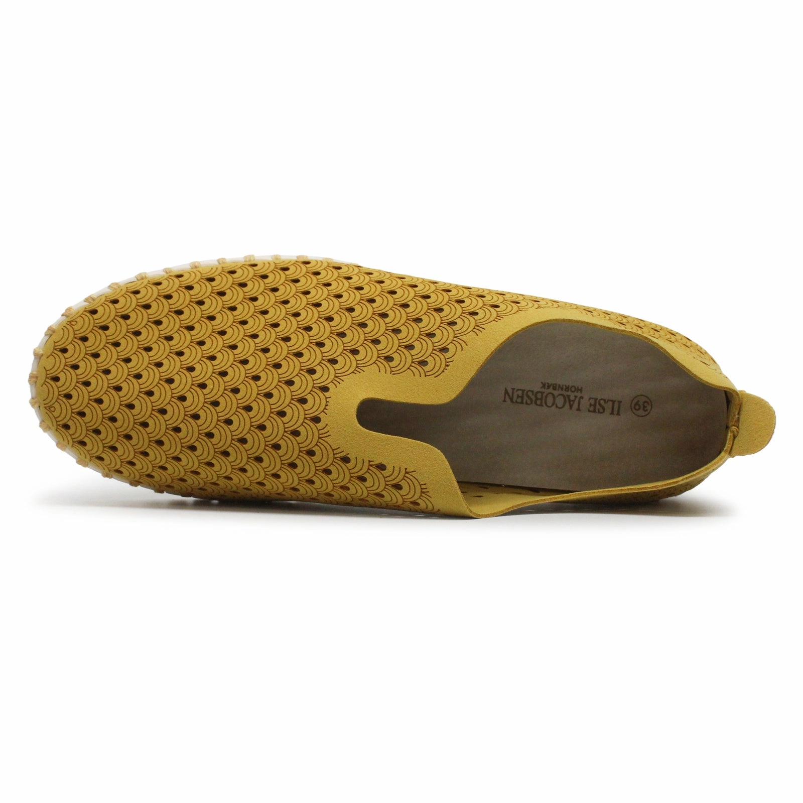 Ilse Jacobsen Tulip 3275 Textile Women's Golden Rod Slip On Shoes Triangle-patch Leather Loafers