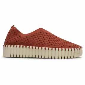 Ilse Jacobsen Tulip 3373 Textile Women's Light Brick Slip On Shoes Alfani Loafers