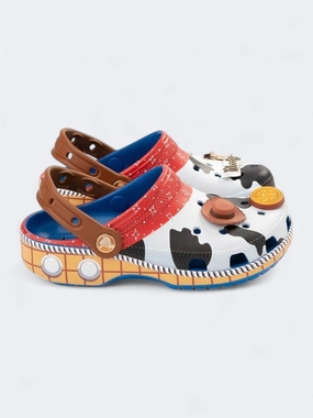 Yellow Slippers Men's Graphic Printed Toy Story Sheriff Woody Classic Clogs Slippers,Multi