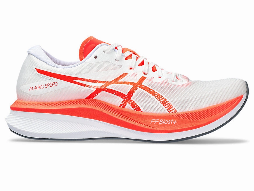 Asics Tennis Shoes Reviews Men's Asics Magic Speed 3, White/Sunrise, 9.5 D Medium