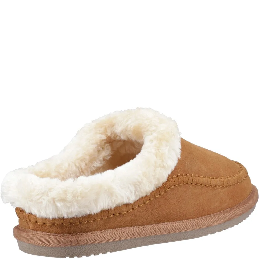 Tan Atticus Slippers Classic Doodle Fur Slide