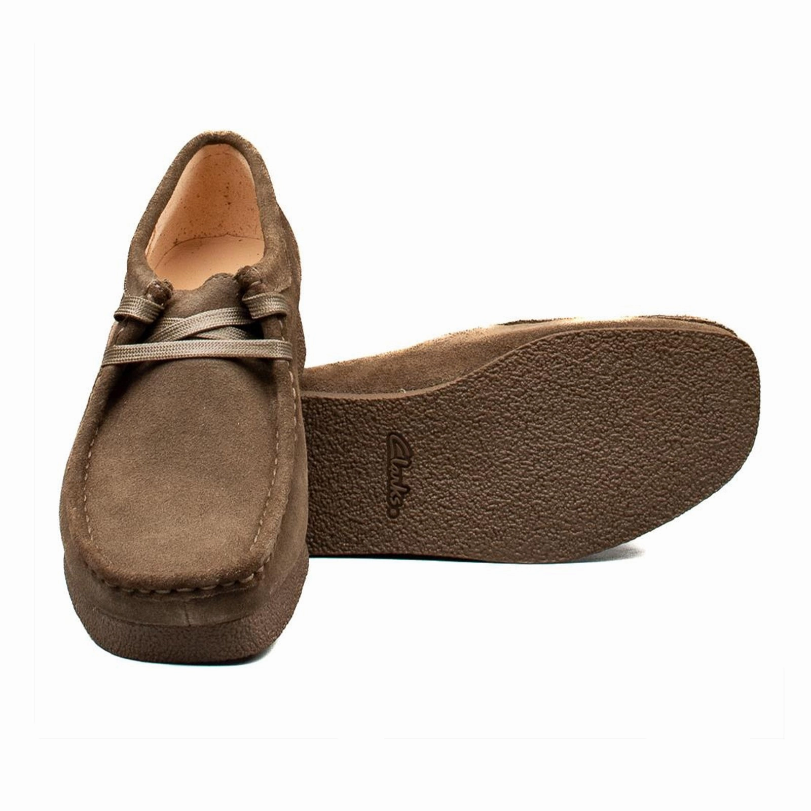 Clarks Wallabee Evo Suede Women's Lace Up Olive Shoes Clark Shoes Loafers