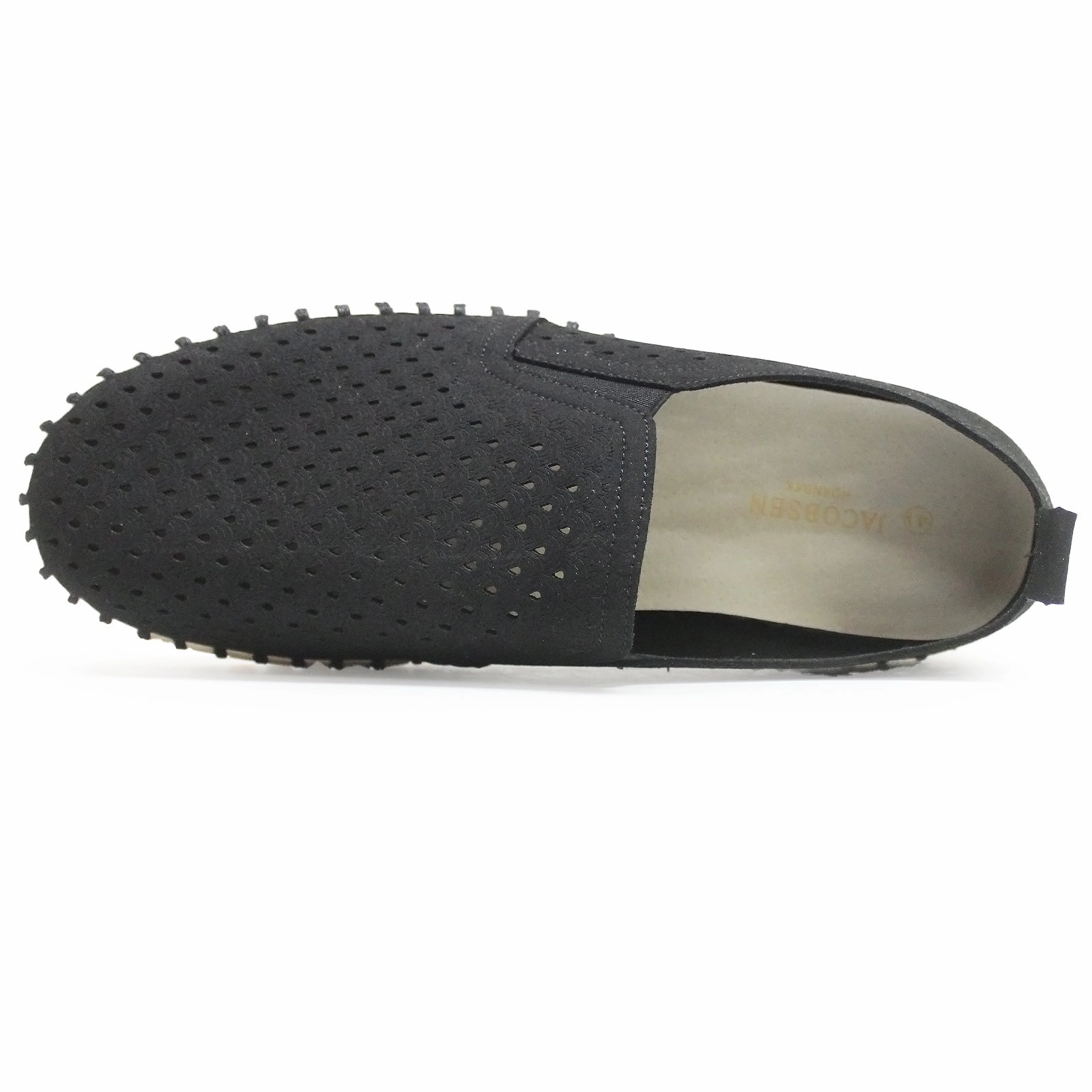 Ilse Jacobsen Tulip 140 Textile Men's Loafers Black Shoes White Chunky Loafers