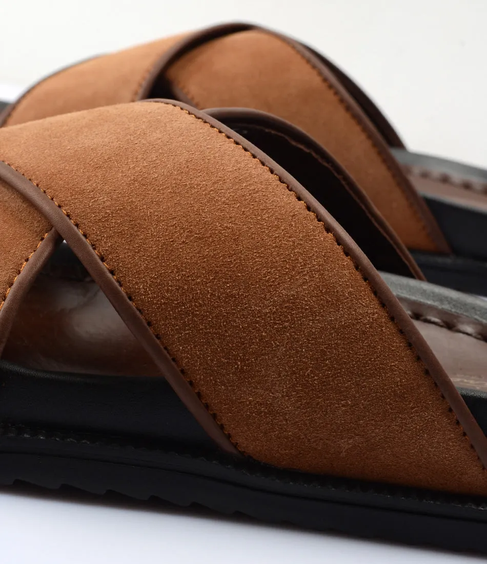 3d Slippers Milano Leather Slippers - Beige Suede