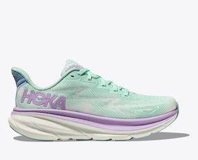 Hoka Womens Clifton 9 Wide- Sunlit Ocean/Lilac (1132211-SOLM) Buy Shoes On Sale