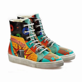 Dress With Combat Boots Karaoke Short Boots WJAS117